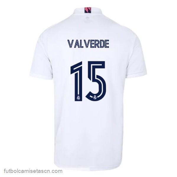 Camiseta Real Madrid 1ª NO.15 Valverde 2020/21 Blanco